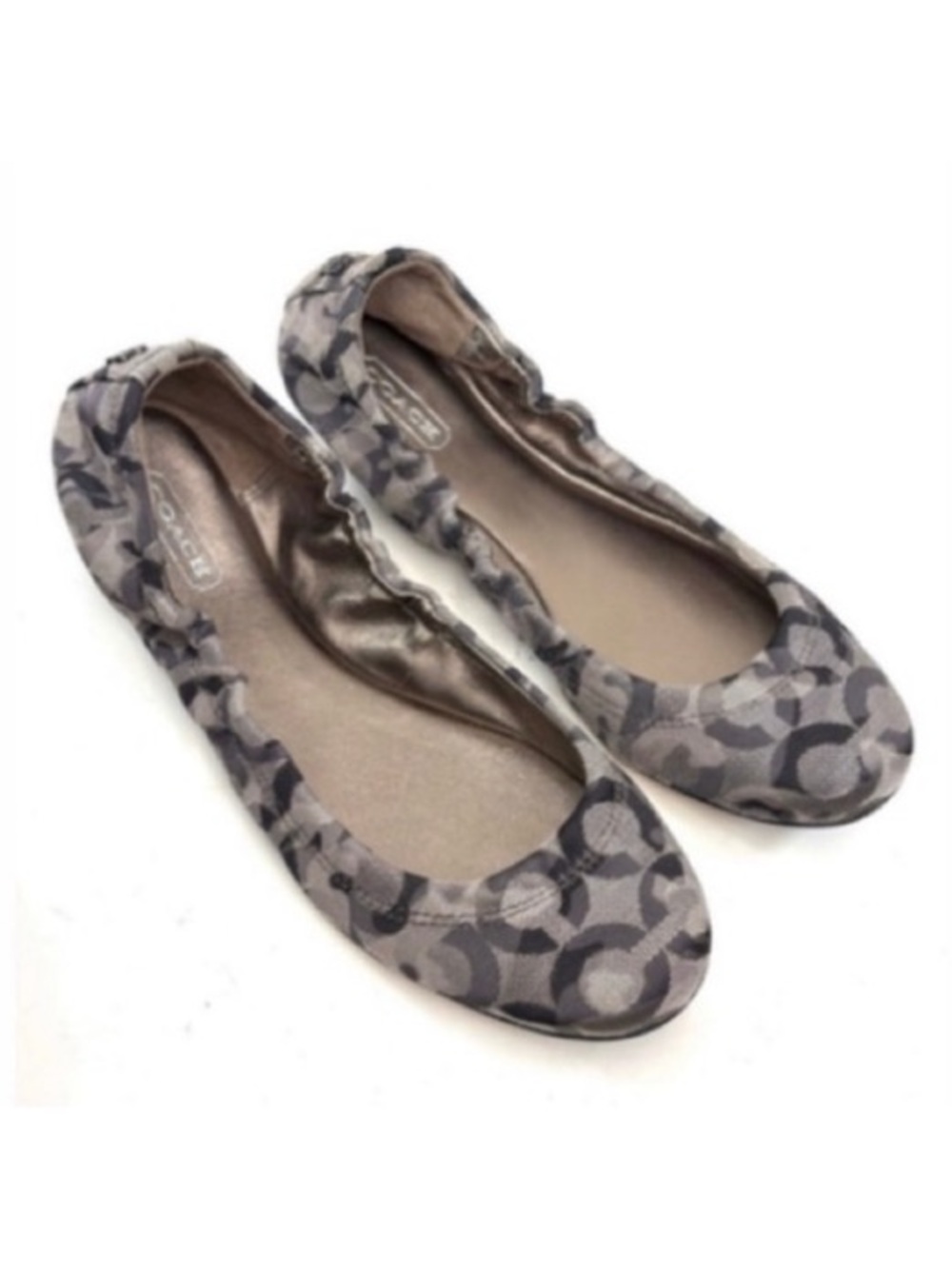 Coach Textile Monogrammed Ballet Flats | 7.5B